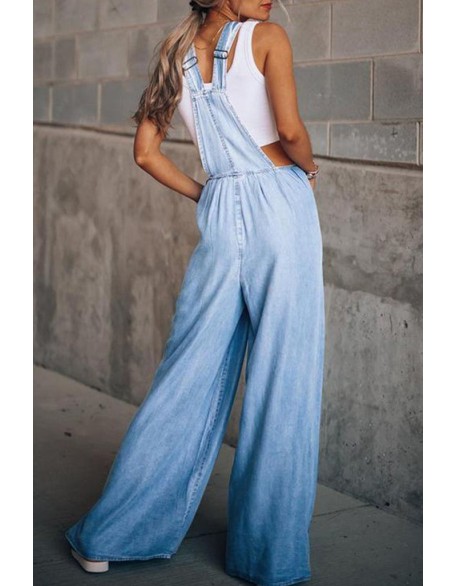 Mesh Patch Glitter Rhinestone Wide Leg Jumpsuit